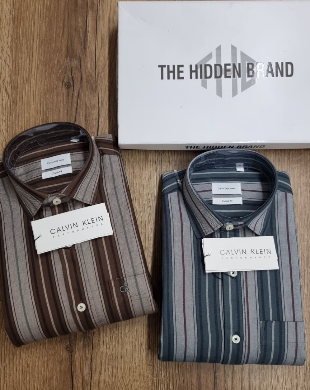 "Cal-vin K lein Men's Classic Striped Formal Shirt"