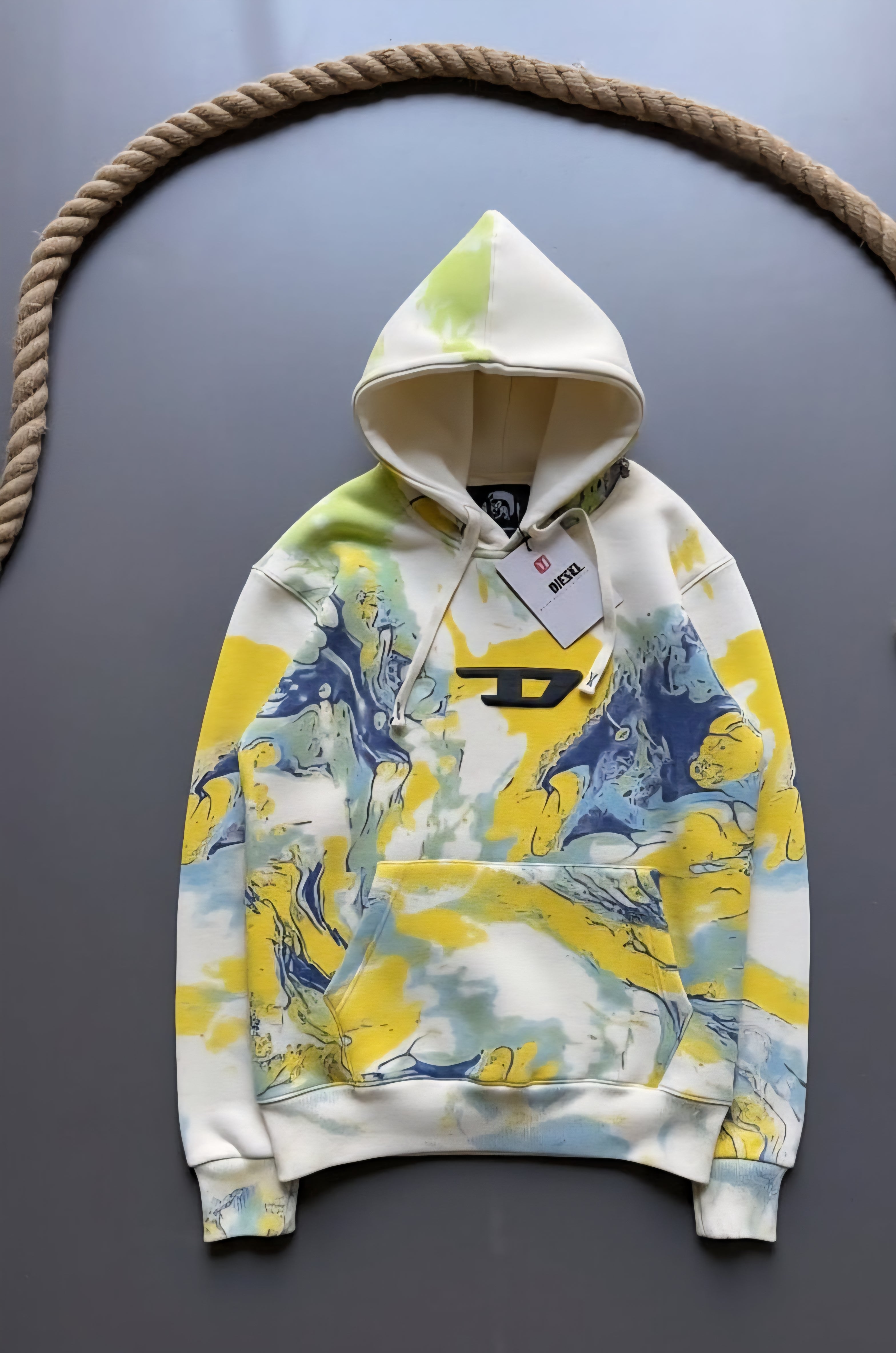 Die-sel Marble Splash Hoodie – Limited Edition Streetwear