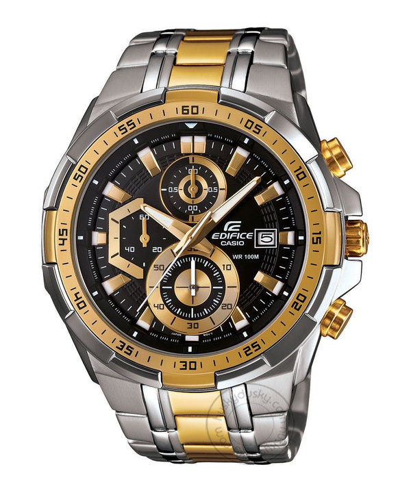 Casio Edifice Chrono-graph Black Dial Gold Metal Men's Watch EFR 539SG 1AVUDF