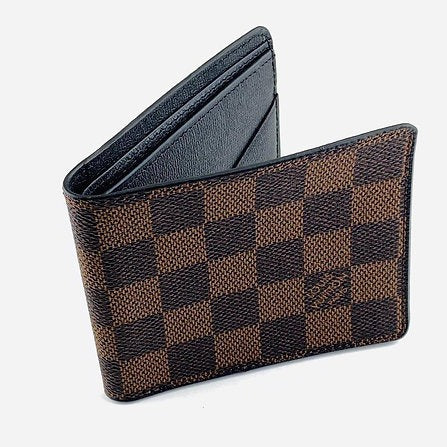 "Leather Brown Color Full Printed Design Wallet For Men's LV-W-585