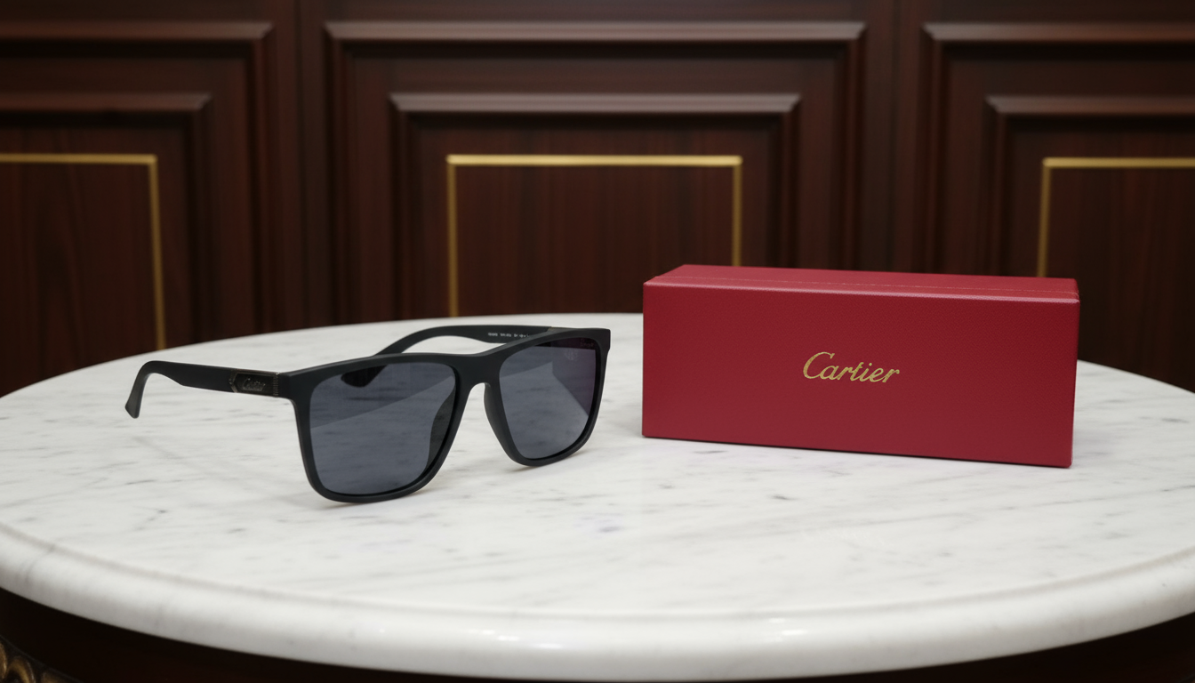 Car.tier Luxury Black Square Sunglasses