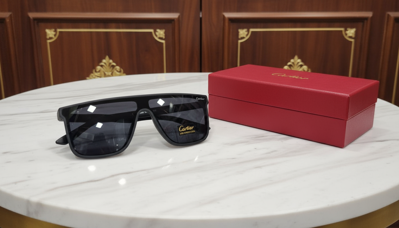 Car.tier Luxury Black Square Sunglasses