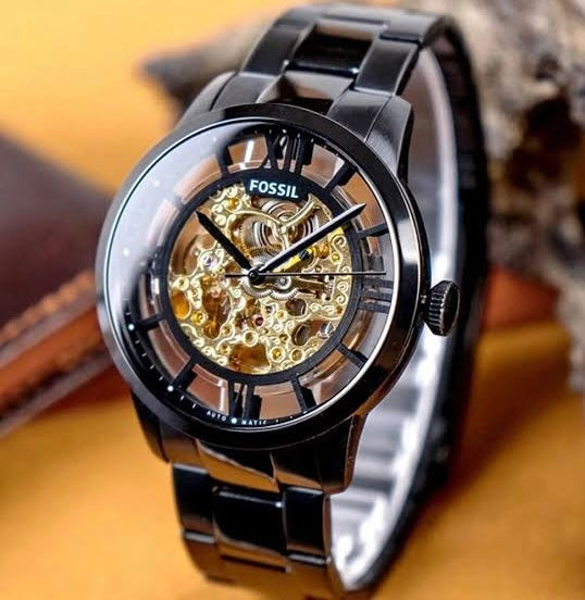 "Fossil Machine Automatic Skeleton Dial Men's Watch for Men Formal Casual - FS-05013