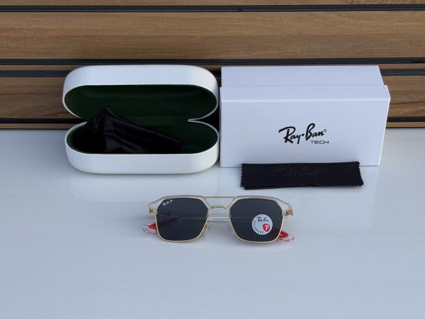 Ray-ban Stylish Black Glass/Transparent Frame Men's And Women's Polarised Sunglass Heavy Quality RB-5491