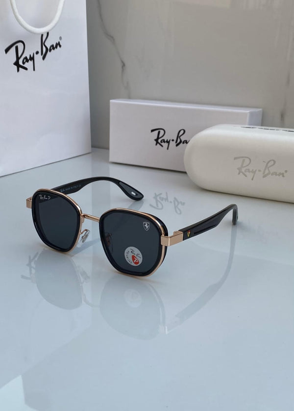 Ray-ban Stylish Black Glass Men's And Women's Sunglass Heavy Quality Black Color Stick RB-5488