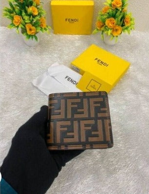 "Fendi Leather Heavy quality multi color latest full printed design Fancy look wallet for men's FN-W-261
