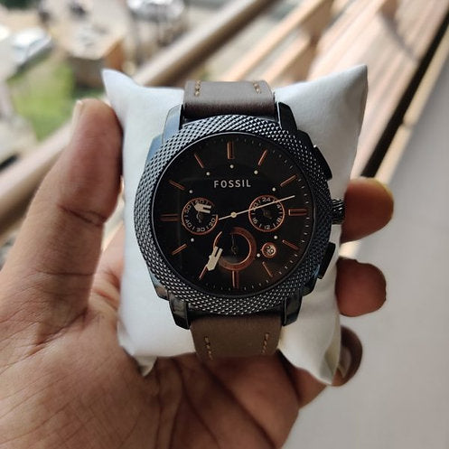 Fossil Machine Chrono-graph Brown Dial Men's Watch, Formal & Casual Look- FS4656 (Best Gift For Man)