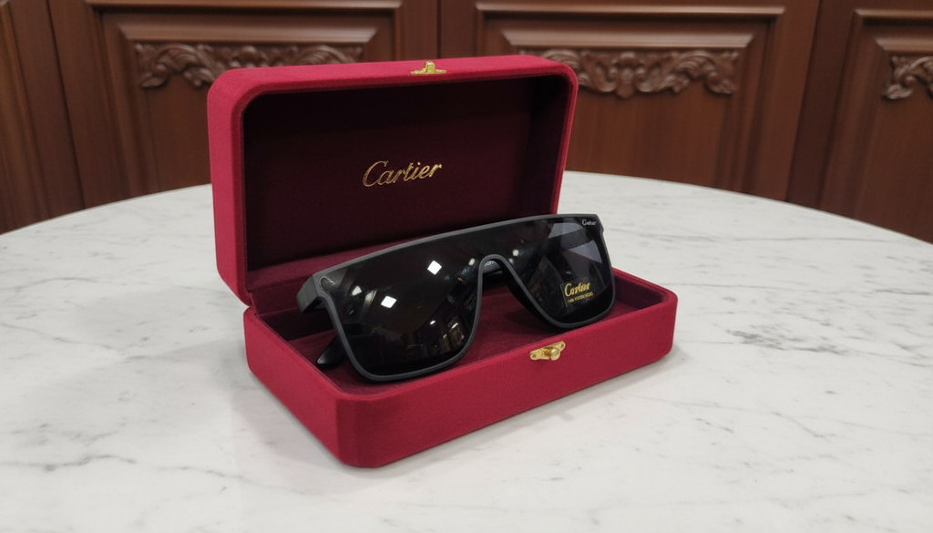 Car.tier Luxury Black Square Sunglasses