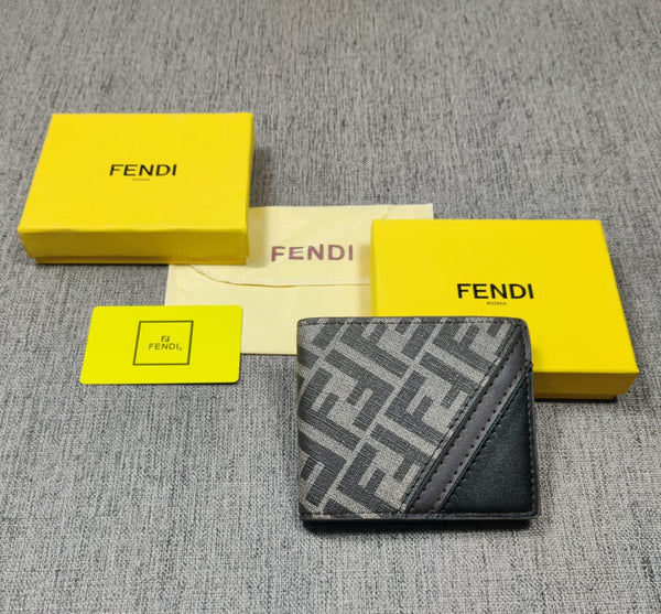 "Fendi Leather Heavy quality multi color latest full printed design Fancy look wallet for men's FN-W-258