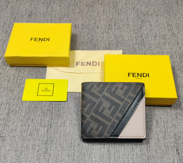 "Fendi Leather Heavy quality multi color latest full printed design Fancy look wallet for men's FN-W-257