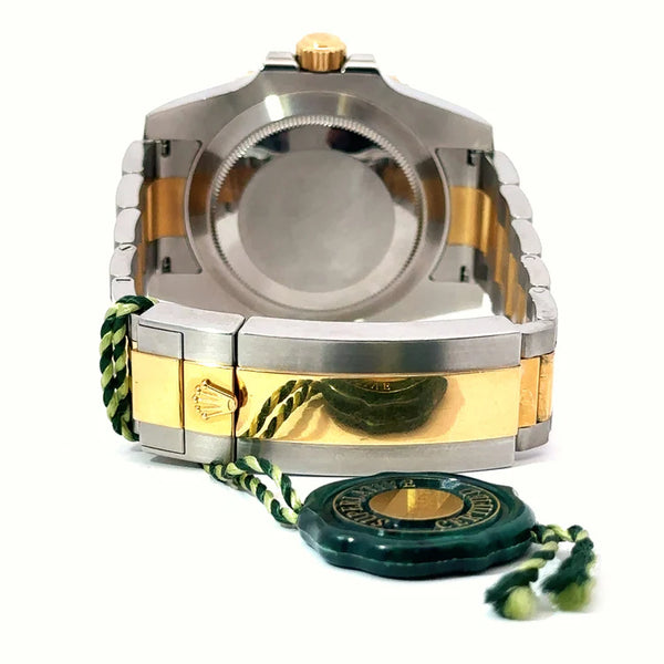 Sub-mariner Quartz Green Color Dial Metal Men's Watch Dual Tone 116613LV