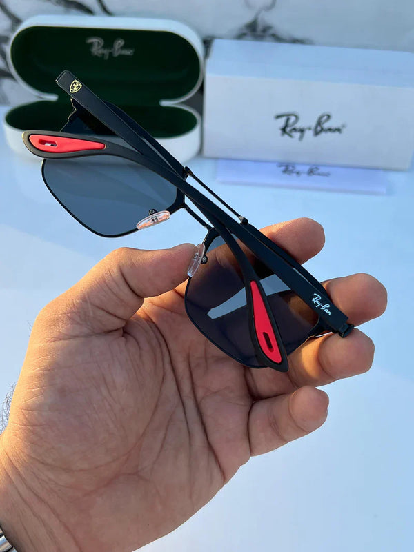 Ray-Ban Stylish Black Glass Men's And Women's Polarised Sunglass Heavy Quality RB-5489