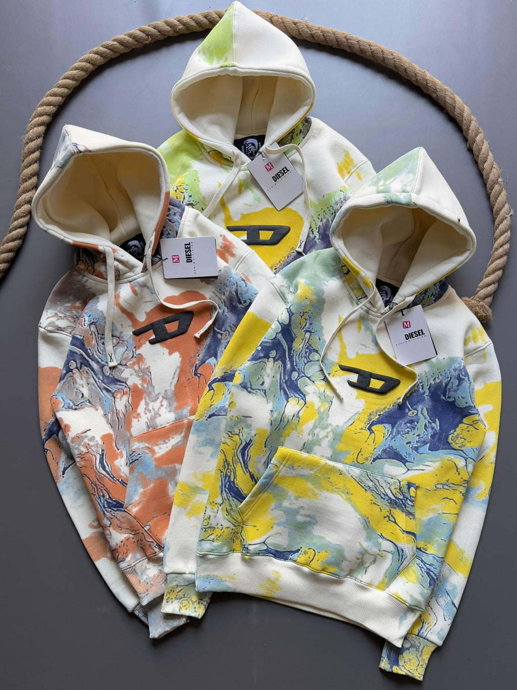 Die-sel Marble Splash Hoodie – Limited Edition Streetwear